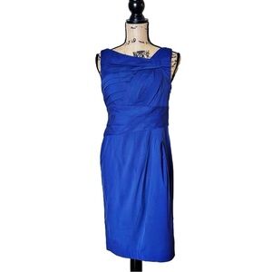 Suzi Chin for Maggy Boutique Royal Blue Sleeveless Dress Size 6P